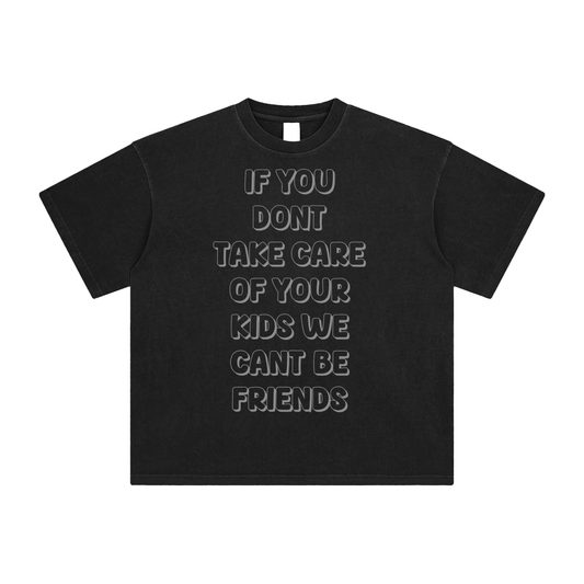 No Child Left Behind Washed Drop Shoulder Tee