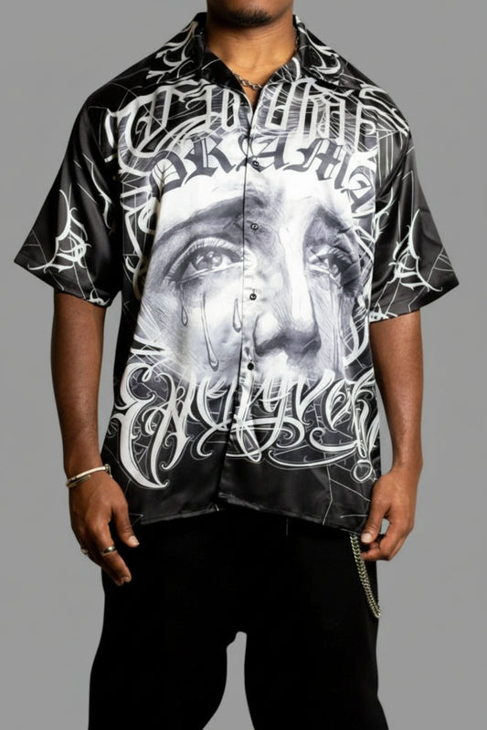 Don't Let Them See You Cry Silk Shirt (PRE-ORDER)